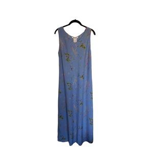 Vintage 90s Nina Piccalino Floral Maxi Dress Med